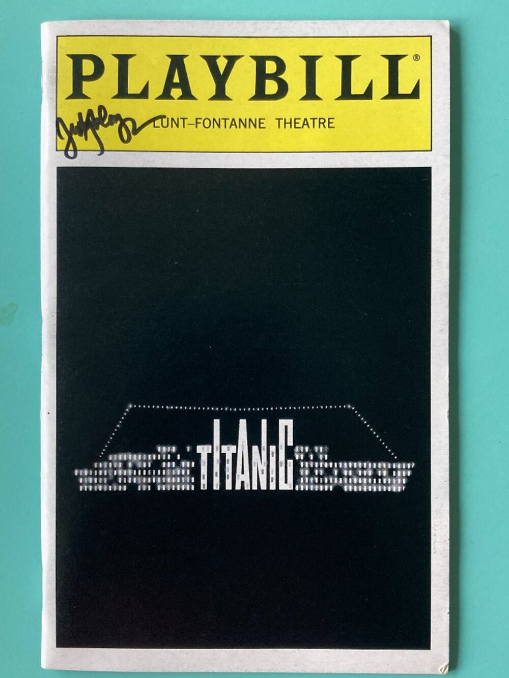 Judy Blazer (Only) Signed Playbill Titanic Brian d'Arcy James & Michael Cerveris